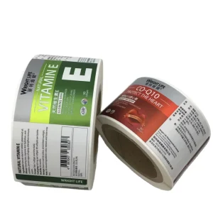High Quality Customized Private Label Stickers Health Products Bottle Self adhesive Label
