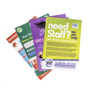 High Quality Customized Size A5 A4 A6 128Gsm Glossy Brochure Handbills Flyer Leaflet Printing and Design Service for Promotion