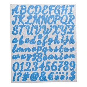 High Quality DIY Adhesive Stickers Gold Foil Silver Alphanumeric Design