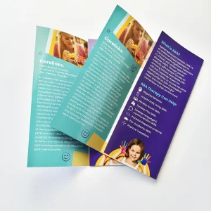 High Quality Double Sided Art Paper Leaflet Brochure Custom Design Instruction Booklet and Flyer Printing for Business