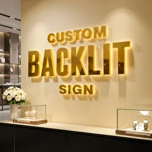 High Quality Logos Para Negocios Custom Led Logo Sign Metal Backlit Signs Personalized logo Sign 3D Design Custom Logo