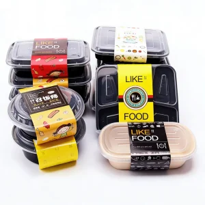 High Quality Printing Custom Waterproof PVC Adhesive Sticker Labels for Fast Food Packaging Olive Oil Pizza Packaging