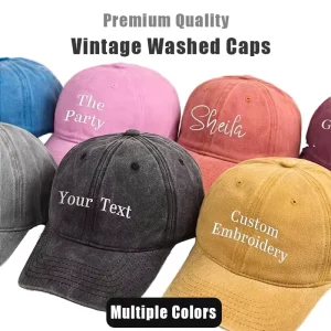 High Quality Retro Sports Trendy Fashion Washed Style Embroidered Logo Spring New Design Baseball Cap