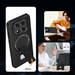 High Quality Shockproof Magnetic Phone Case for Redmi 13C Note 13 14 Pro Plus 4G 5G Poco F7 14T A3 14C 15C Back Cover with Stand