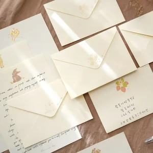 High Quality Small High end Innovative Paper Envelope Personalized Customization Gold Foil logo Business Gift Card Envelope