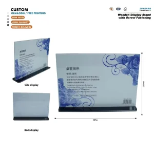 High Quality Transparent Acrylic Desktop Sign Holder Slant Style Table Label Display Stand for Classroom Study