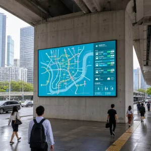 High Stability Railway Station Map Display 24/7 Reliable Operation Real-time Data Best Value Complete P8 LED Screen System
