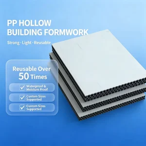 High Strength Hollow Structure PP Formwork Anti corrosion Plastic Template For Commercial Residential Building
