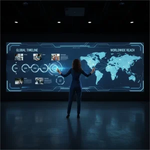 High Tech Gesture Control Multi touch Immersive Interactive Projection Wall System for Business Solution