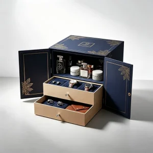 High end Custom Luxury Double drawer Gift Box with Double Door Design Perfect for Gift Wrapping Gourmet and Beauty Sets