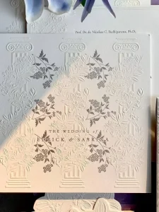 High end Custom Printed Wedding Invitations Small Size China Origin Design & Production Services