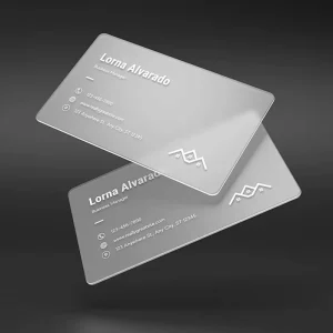 High-end Customized PVC Business Cards with High-quality Transparent Matte Printing of Logo Name and Business Card