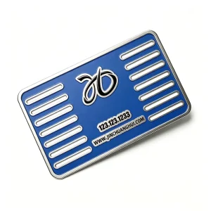 High-quality Metal Business Cards with Custom Electroplated Colours, Cut-out Designs and Printed Logos for Promotional Gifts