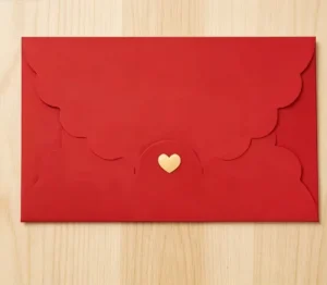 High quality Thick Art Paper Envelope Heart shaped Clasp Design Luxury Wedding Valentine’s Day Birthday Invitations for Business