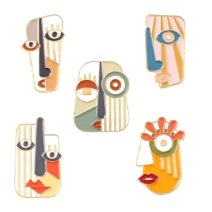 Hip hop Style Explosion Style Alloy Brooch Creative Funny Abstract Oil Painting Paint Badge Accessories