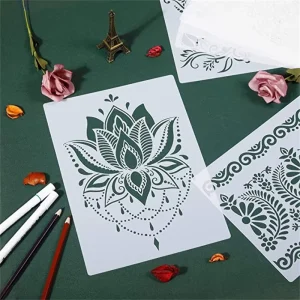 Hollow Children’s Painting Practice Template with Handwritten Newspaper Design Oil Pastel Stamping Customization