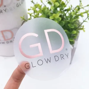 Holographic Glossy Round Waterproof PVC Stickers, Clear Custom Logo Labels for Sealing