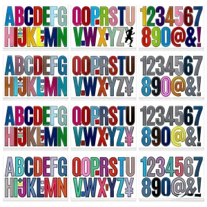 Holographic Rhinestone Letter Alphabet Stickers Waterproof Eco Friendly Vinyl Custom Design Clothing Graduation Cap