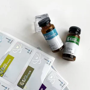 Holographic Sticker 3ml Durable Waterproof Oil Proof Self-adhesive Label Laser Etched Custom Logo Paper BOPP Vial Packaging