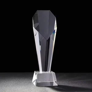 Honor of Crystal Engraved Glass Polygon Crystal Award Trophy Souvenirs Blank Award Crystal Award Trophy