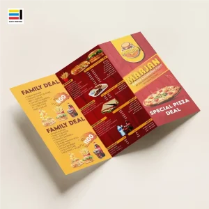 Hot Fashion A4 Tri fold Paper Printing Custom Brochure Printing Services Catalog Designer Restaurant Menu Paper Printing