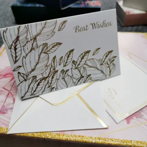 Hot Sell 5x9cm Standard Size Business Thank You Cards Pack Fancy Paper Screen Printed Embossed