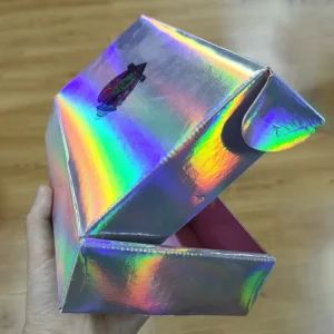 Hot Selling Custom Personalized Logo Package Design Holographic Mailer Box Shipping Box for Cosmetic Gift Full Printing