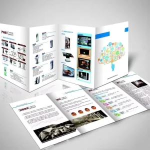 Hot Selling Custom Size Folded Booklet Printing 157 200 250gsm Duplex Board Paper Flyers Pamphlet with Personal Design Brochure