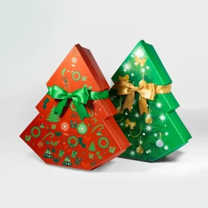 Hot Selling Customizable Design Shape Packaging Box Christmas Gift Box With Ribbon