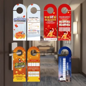 Hot Selling Flyers to hang 300gsm Waterproof Flyers Custom Design Flyers Printing Door Hangers