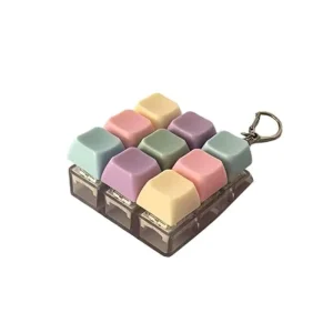 Hot Selling Products Keycap Keychain Unique Transparent Keychain Minimalist Luminous Keycap Keychain for Backpacks