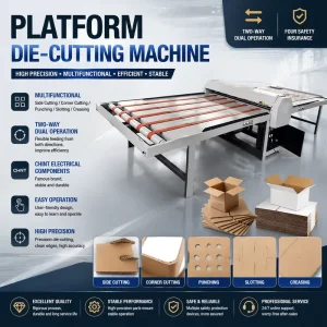 Hydraulic Platform Die Cutting Machine High Pressure Flatbed Cutting Equipment