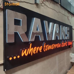 Illuminated Letter Sign Storefront Custom made Outdoor Advertising Letters Electroplated Backlit LED Signage
