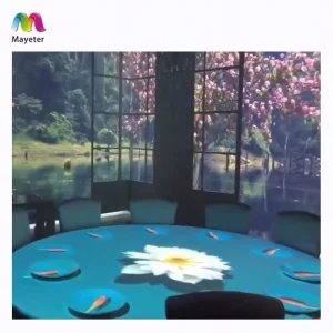 Immersive Interactive Projection System Metal Shell 100+ Effects White Color Wall Floor Projection
