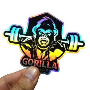 Impresora De Stickers Custom Anime Holographic Foil Waterproof Cartoon Vinyl Sticker Paper Printing Logo Label