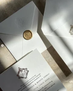 Impression Invitations Wedding White Embossed Envelope Invites Card Open Template Luxury Invitation Card for Event