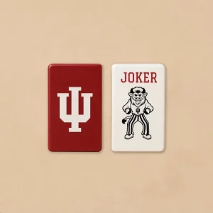Indiana University Hoosiers Mahjong Tiles Double-Layer Acrylic American Mahjong Set Alumni College Souvenir Gift