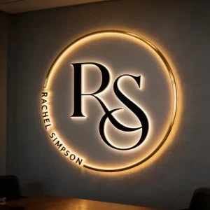 Indoor 3D Backlit LED Light Letter Signage for Office Shop Wall Custom Logo Business Sign with Advertising & Waterproof Features