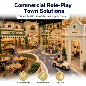 Indoor Amusement Park Modular Ride On Car Road Market Storefronts ISO 9001 Quality Managed Mall Kids Zone
