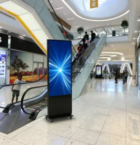 Indoor Business Wheeled Movable LED Poster Screen With Magnetic Modules Aluminum Cabinet Digital Signage and Displays