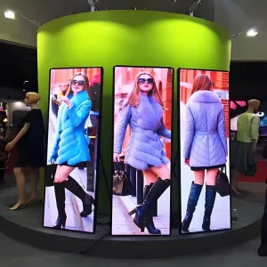 Indoor Floor Standing Full Color LED Poster Screen P1.8mm Self Service Business Retail Store Shopping Mall Elevator