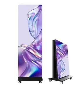 Indoor Floor-Standing LED Poster Display Screen, P1.538, 8K HDR10+, Hotel Hall Use