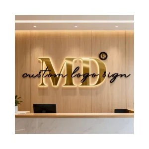 Indoor Hotel Office Signage Led SignBoard Custom Interior Reception Company Logo 3d Illuminated Letter Backlit Sign for Business