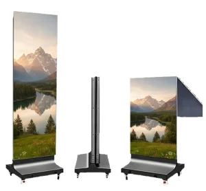 Indoor P1.86 Full Color LED Poster 55-inch 16:9 Touchscreen IP40 Floor Standing Display Screen Seamless Splicing 4G Elevator