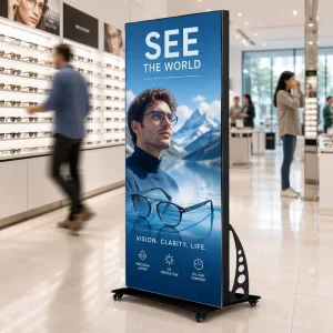 Indoor P2 LED Poster Display 640x1920mm 3840Hz 1000cd Brightness Floor Standing Front Service for Retail Store