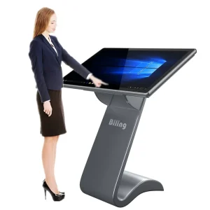 Indoor Shopping Mall Horizontal Touch Screen Advertising Equipment LCD Media Player And Information Kiosk