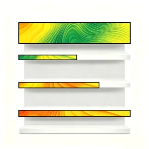 Indoor Shopping Mall Retail Store LCD Stretched Bar Advertising Display SDK Function 500cd/m Brightness