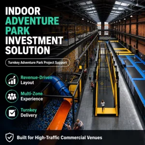 Indoor Sports Park Equipment Long Trampoline Lane Ninja Track Tube Slide Foam Pit Balance Beam Commercial Operator Project