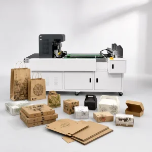 Industrial Single Pass Digital Printer for Cardboard Box Paper Bag Pizza Box Sustainable on Demand Inkjet Machine