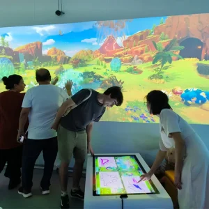 Interactive Magic Touch Screen Painting Game for Kids AR Interactive Floor Projection Parent-Child Equipment for Advertising